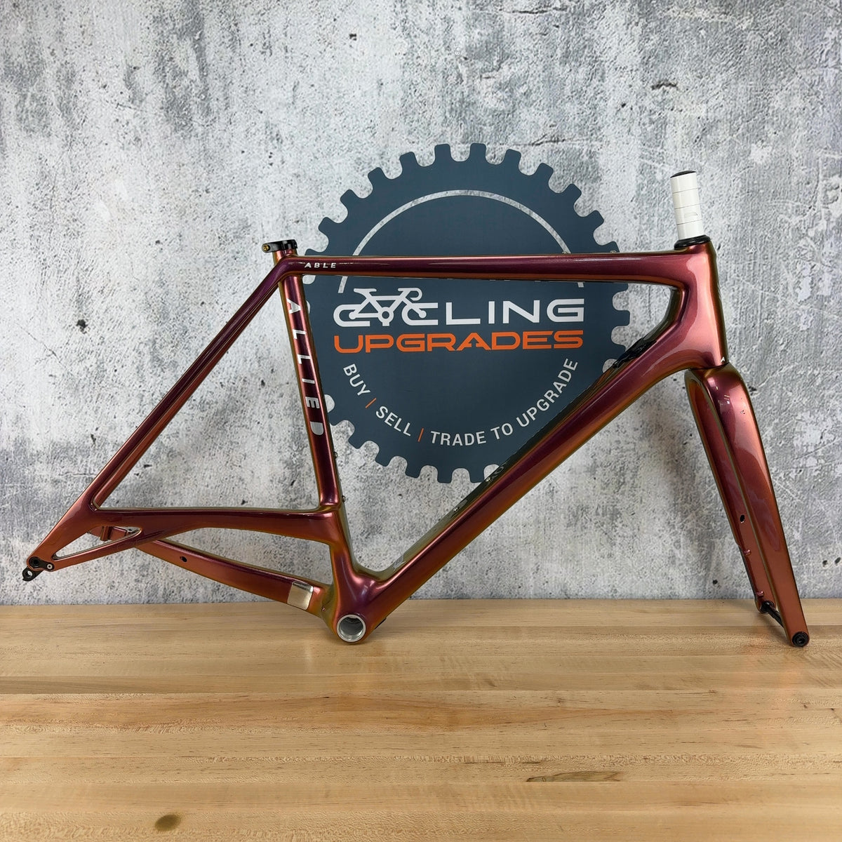2024 Allied Able Medium Harlequin Purple to Green Carbon Gravel Bike Frameset — photo 1 of 14