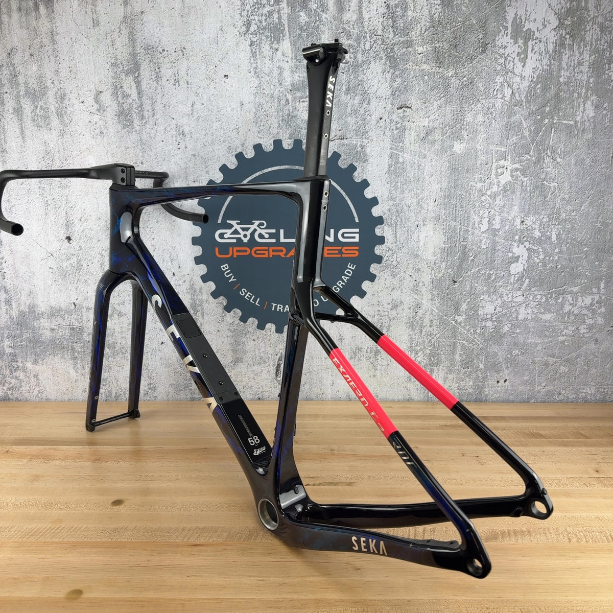Mint! 2026 SEKA ExAero GR 58cm Mariana Blue Carbon Gravel Brake Frameset 700c — photo 4 of 28