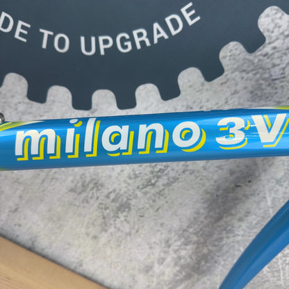New 1990 Alberto Masi Milano 3V T.I.G. Integral 56cm Vintage Blue Alloy Frameset