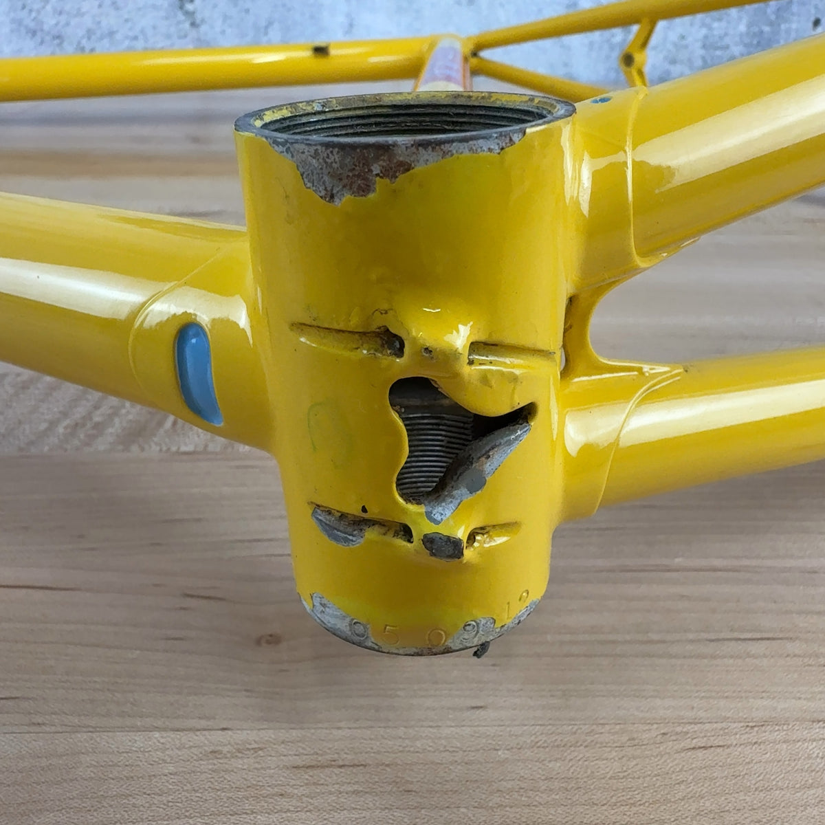 Dave Kirk JK Special 56cm Steel Rim Brake 700c Yellow Vintage Frameset 2607g