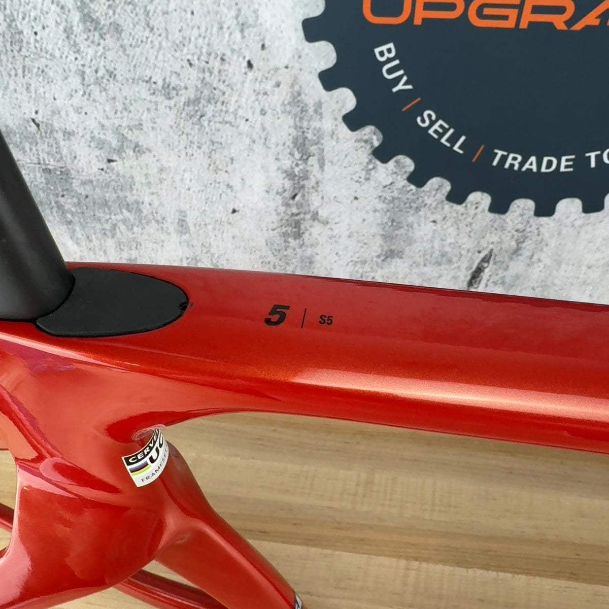 Low Mile! 2026 Cervelo S5 54cm Carnelian Carbon Road Bike Frameset Module 700c