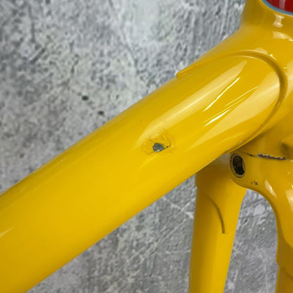 Dave Kirk JK Special 56cm Steel Rim Brake 700c Yellow Vintage Frameset 2607g