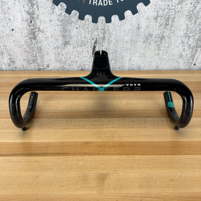 Low Mile! Chapter2 MANA 2 Aqua + Black 42cm 110mm Carbon Integrated Handlebar