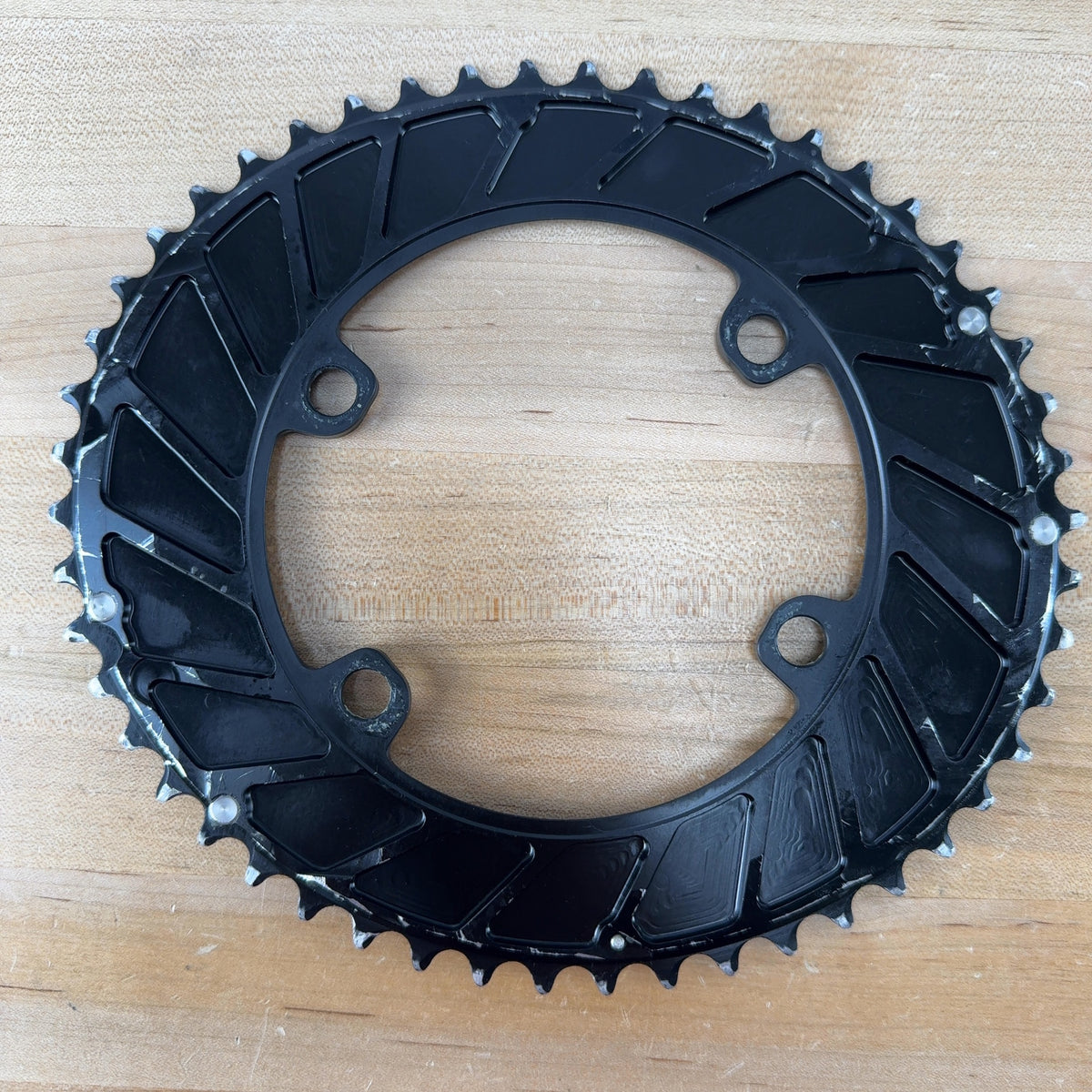 Light Use! Rotor Qrings 110BCD 4-Bolt Q50/37t 12-Speed Oval Chainring Set 164g