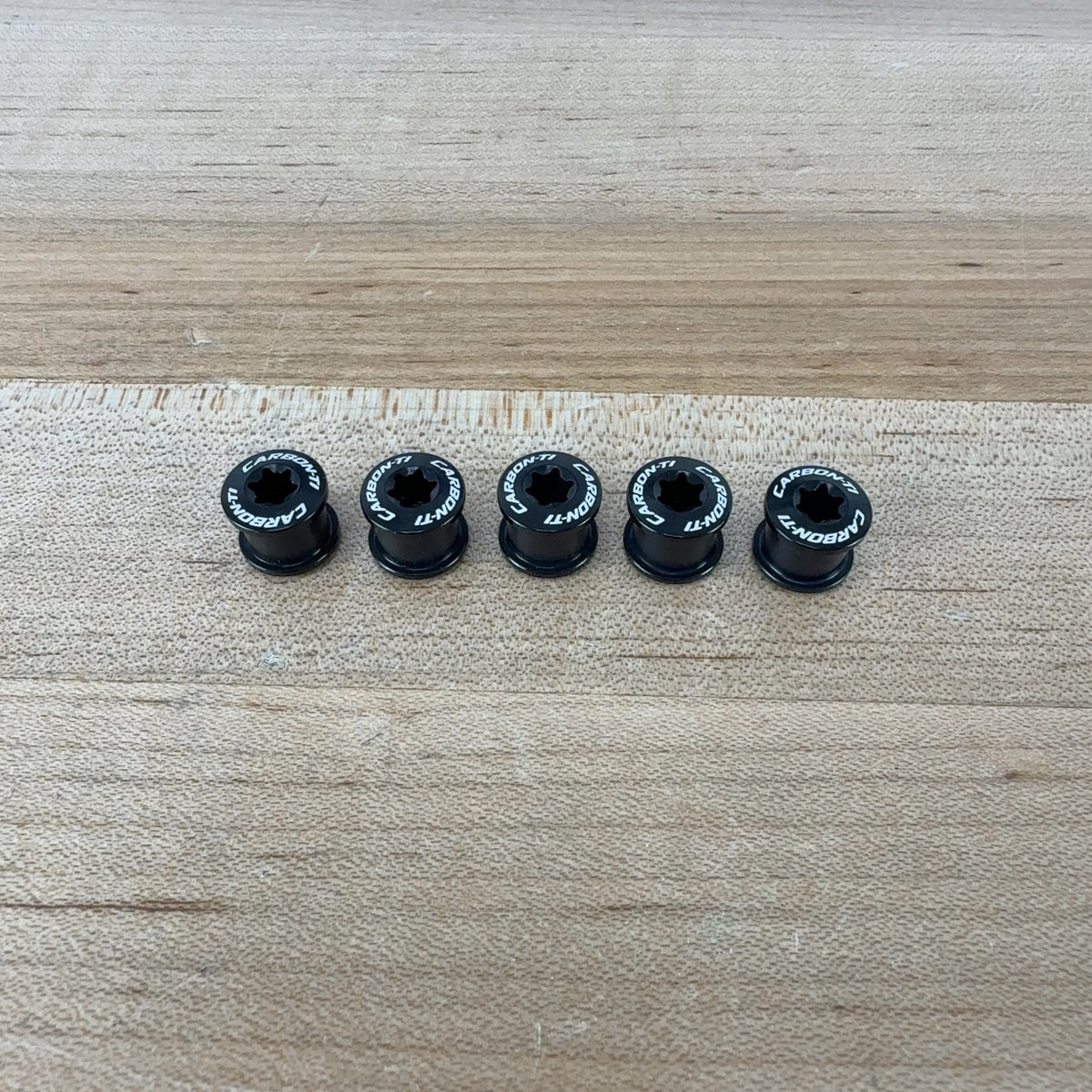 New! Carbon-Ti X-Fix Road Five Black Bike Chainring Bolts 8.5g MSRP $30