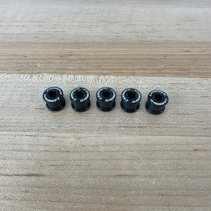 New! Carbon-Ti X-Fix Road Five Black Bike Chainring Bolts 8.5g MSRP $30