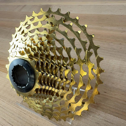 Light Use! Omni Racer RACE-Lite Titanium Gold 12-36t 12-Speed Bike Cassette 254g