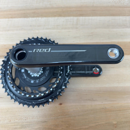 Low Mile! SRAM Red AXS E1 Quarq Power Meter 165mm 48/35T Carbon Crankset 574g