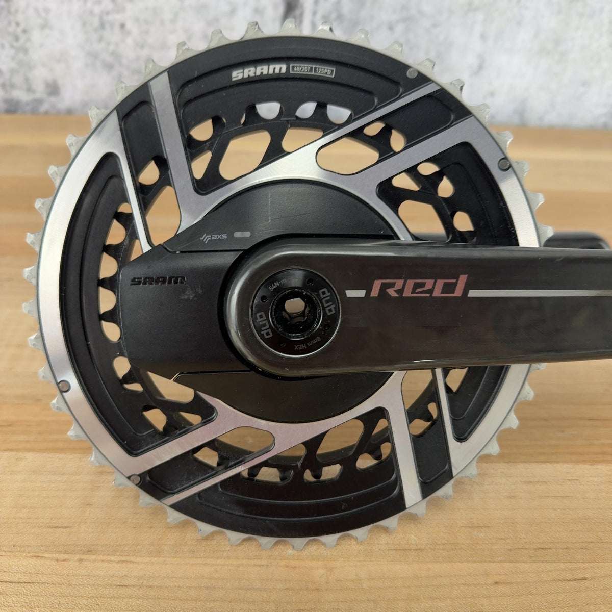 Low Mile! SRAM Red AXS E1 Quarq Power Meter 165mm 48/35T Carbon Crankset 574g