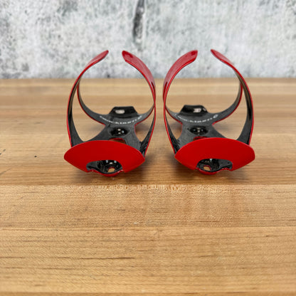 Blackburn Camber Carbon Gloss Red Pair Bike Water Bottle Cages 63g