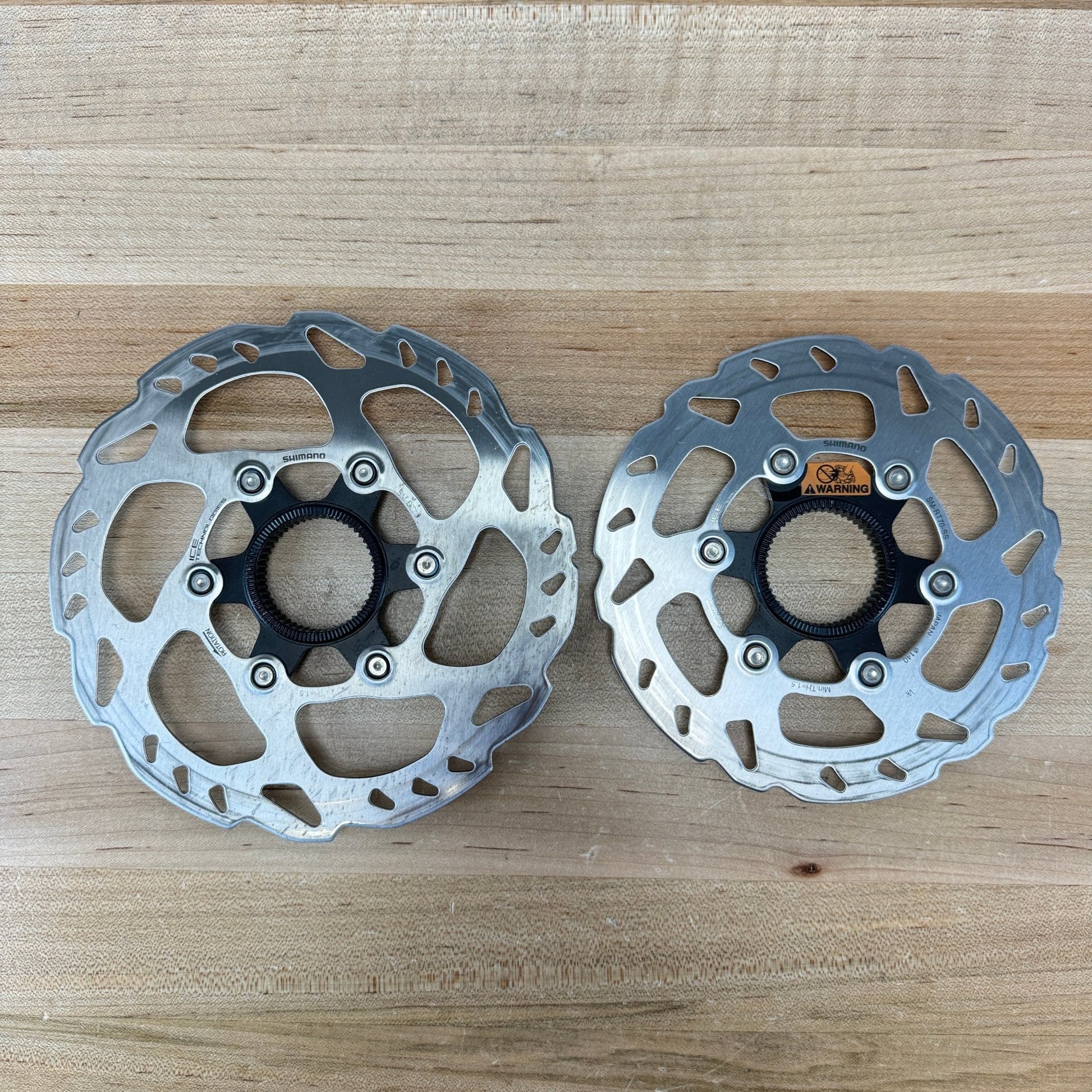 Light Use! Shimano SM-RT70-SS 160mm/140mm Center-Lock Disc Brake Rotors 257g