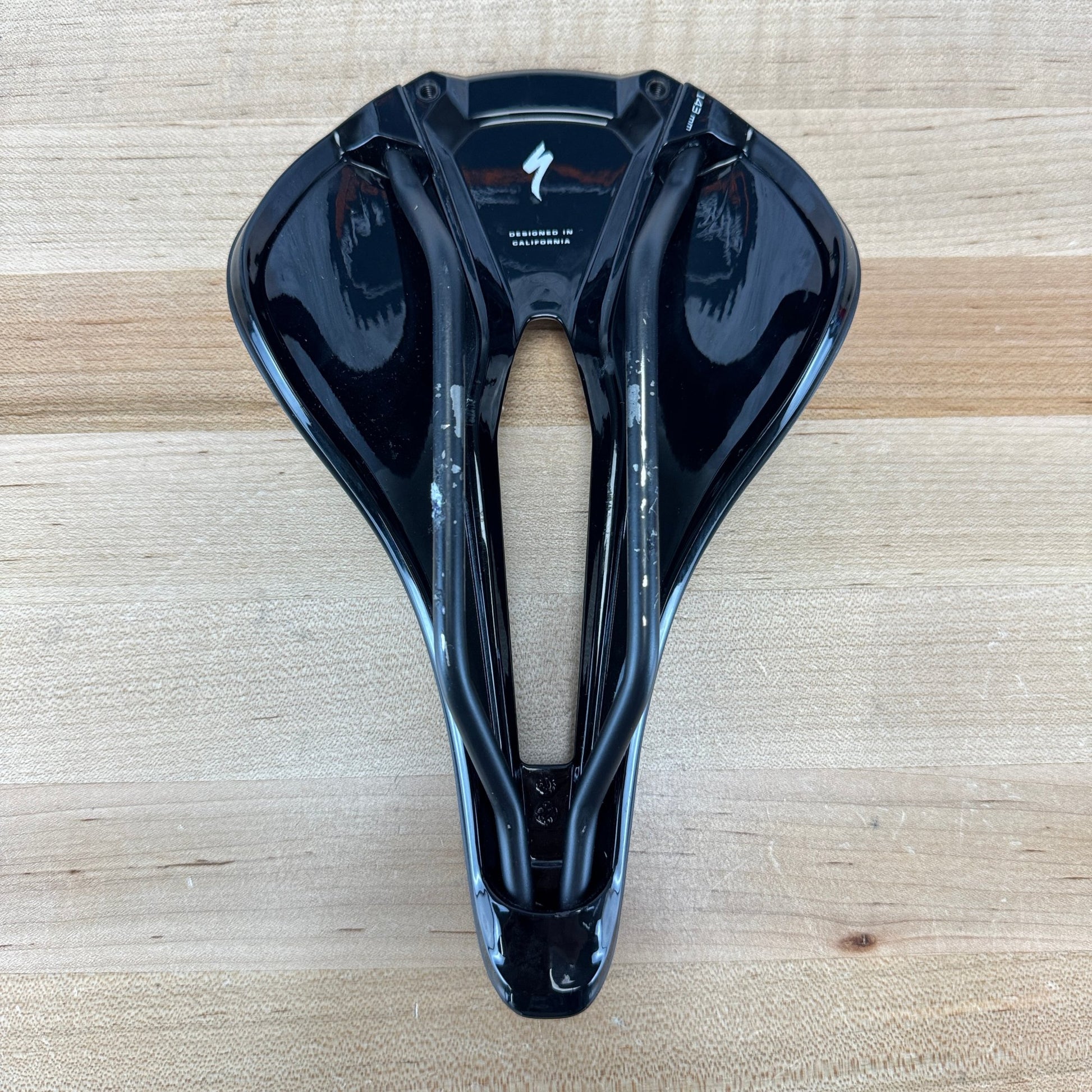 Specialized Power Comp 143mm 7x7mm Steel Rails Black Bike Saddle 232g