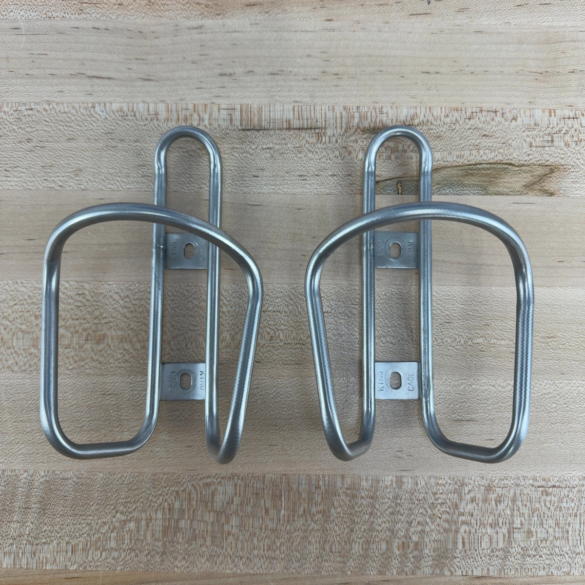 Light Use! 2025 King Cage Titanium Silver Bike Water Bottle Cages 59g