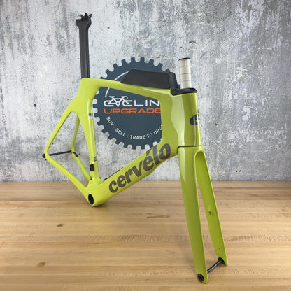 Light Use! 2025 Cervelo P-Series 58cm TT/Triathlon Paris Green Frameset 500 Made
