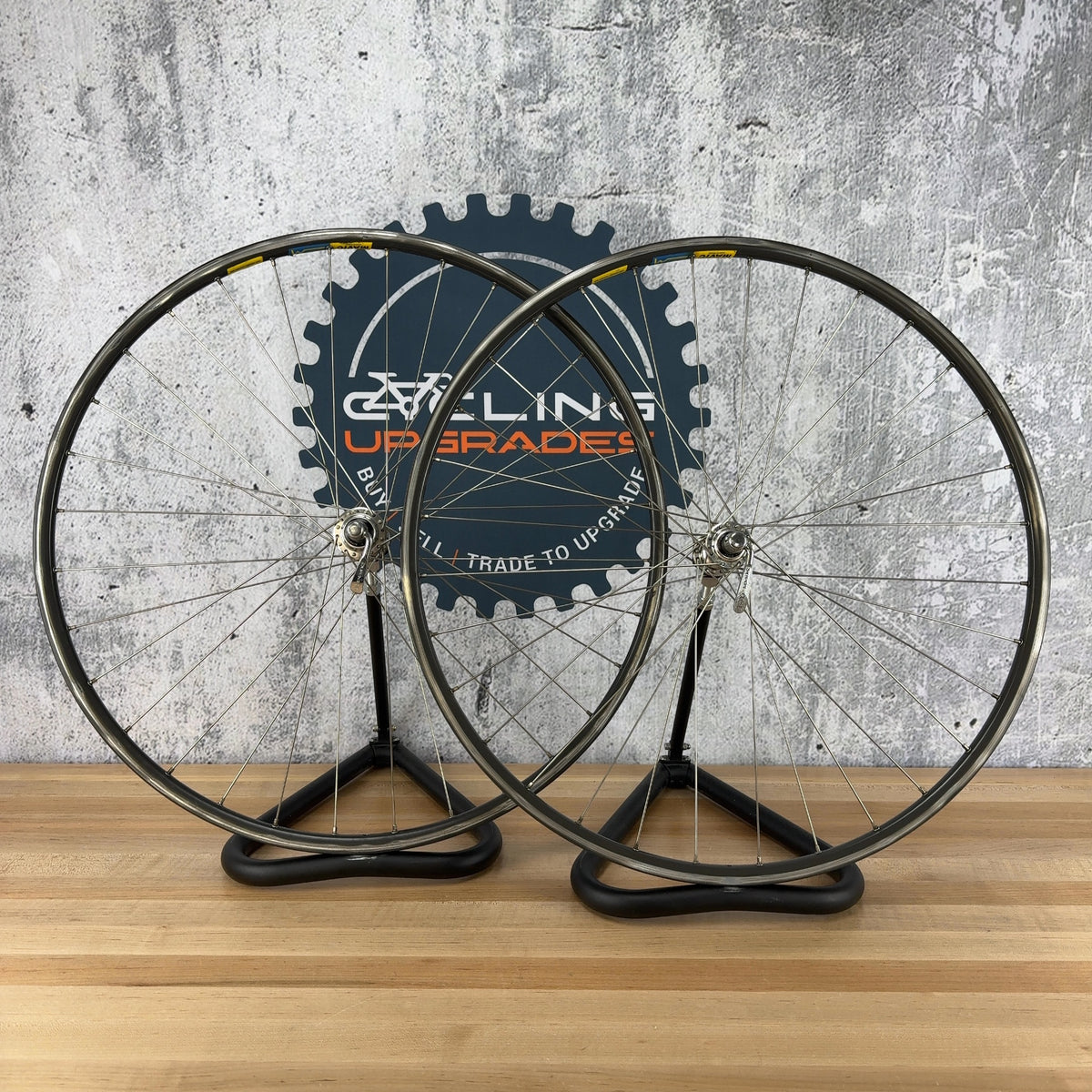 Mavic Open 4 CD Shimano Dura Ace Hubs Vintage Alloy Rim Brake Road Bike Wheelset