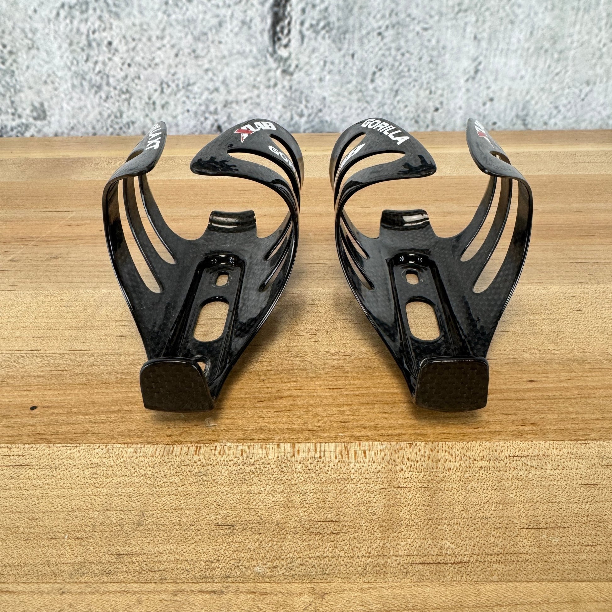 Xlab Gorilla Cage Black Pair Carbon Bike Water Bottle Cages 90g
