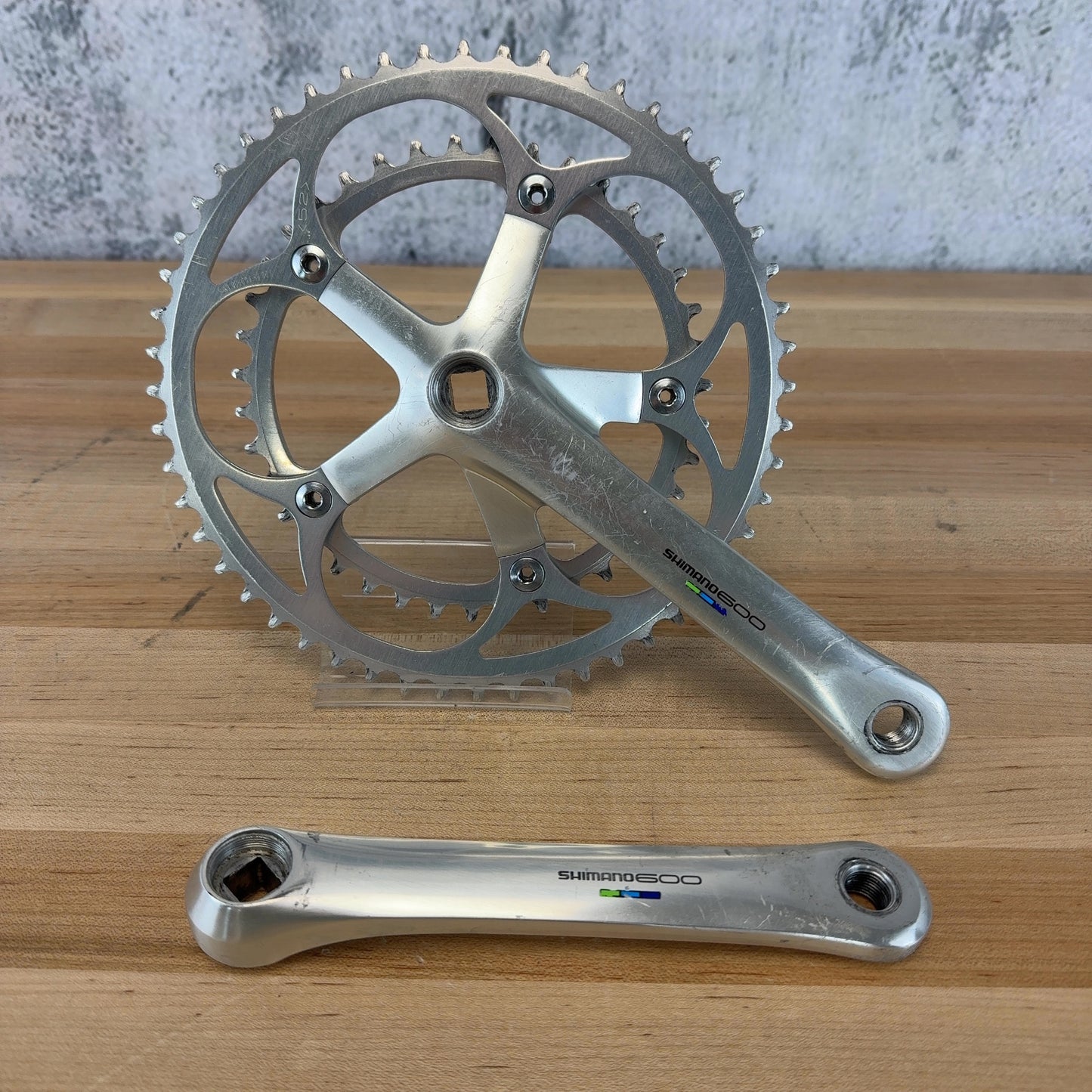 Shimano 600 FC-6400 52/39t 8-Speed Vintage Square Taper Crankset w/ Chainrings