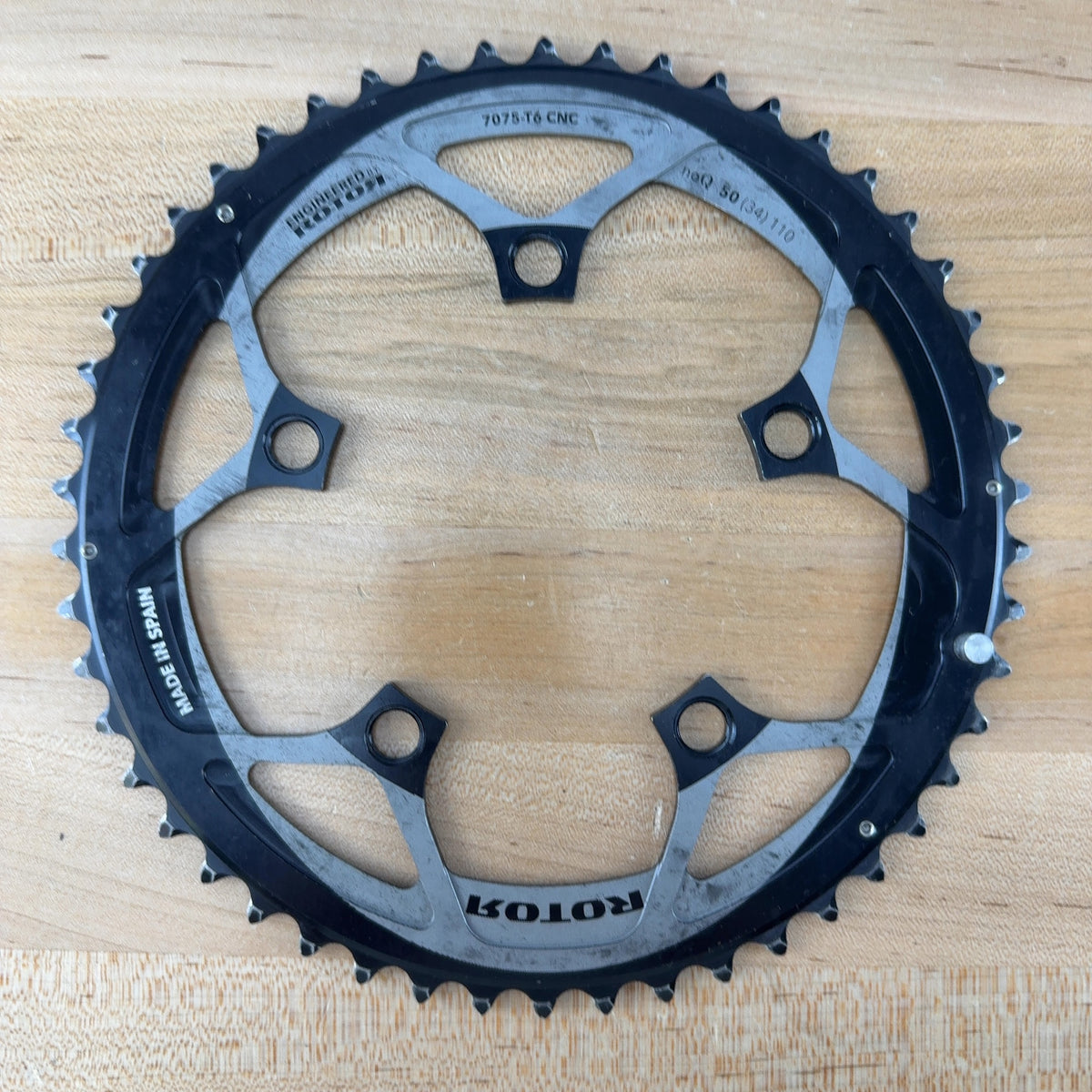 Rotor NoQ 50/34t 5-Bolt 110BCD 11-Speed Bike Chainring Set 138g — photo 3 of 6
