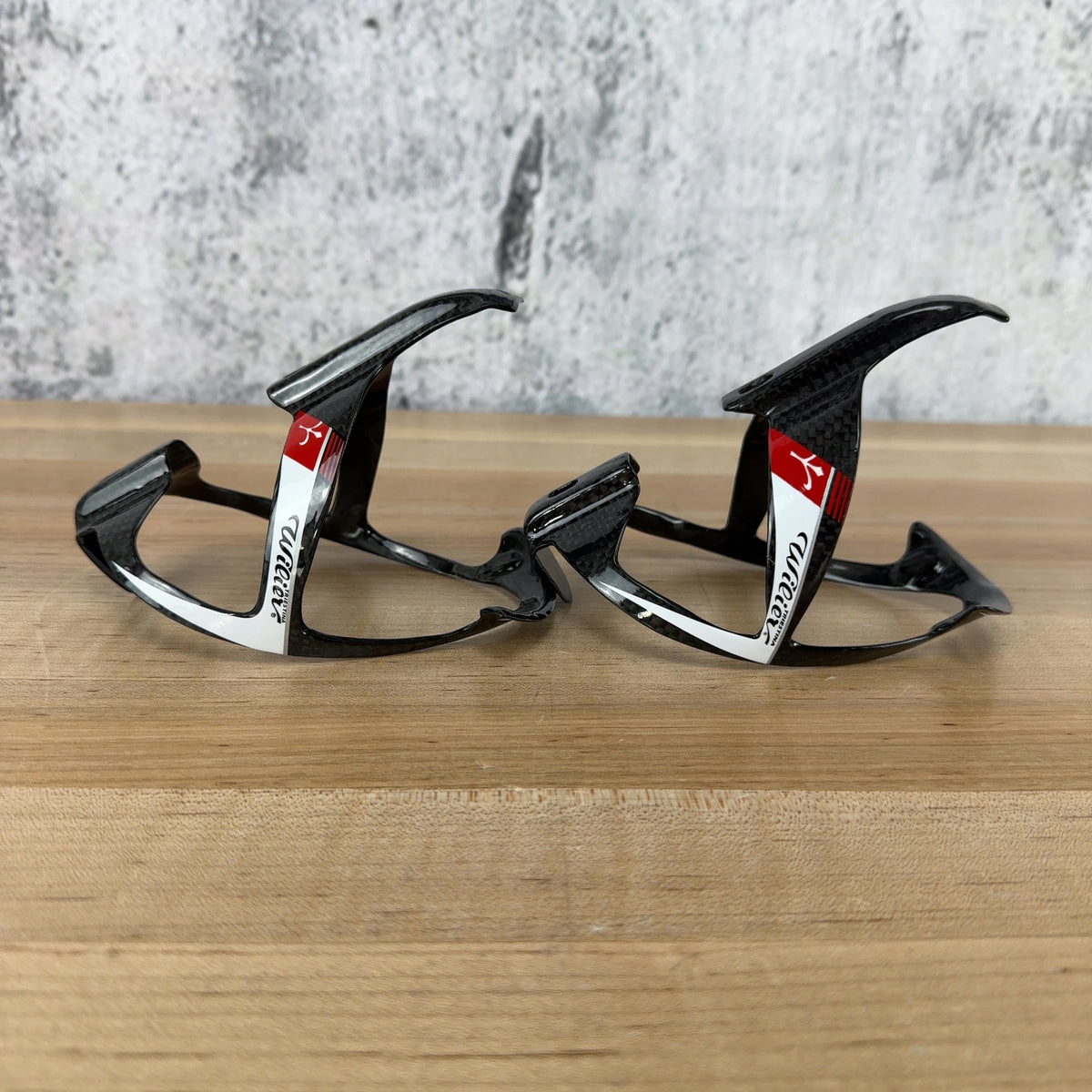 Light Use! Wilier Elite Paron Carbon Cycling Water Bottle Cages 48g White/Red — photo 5 of 5