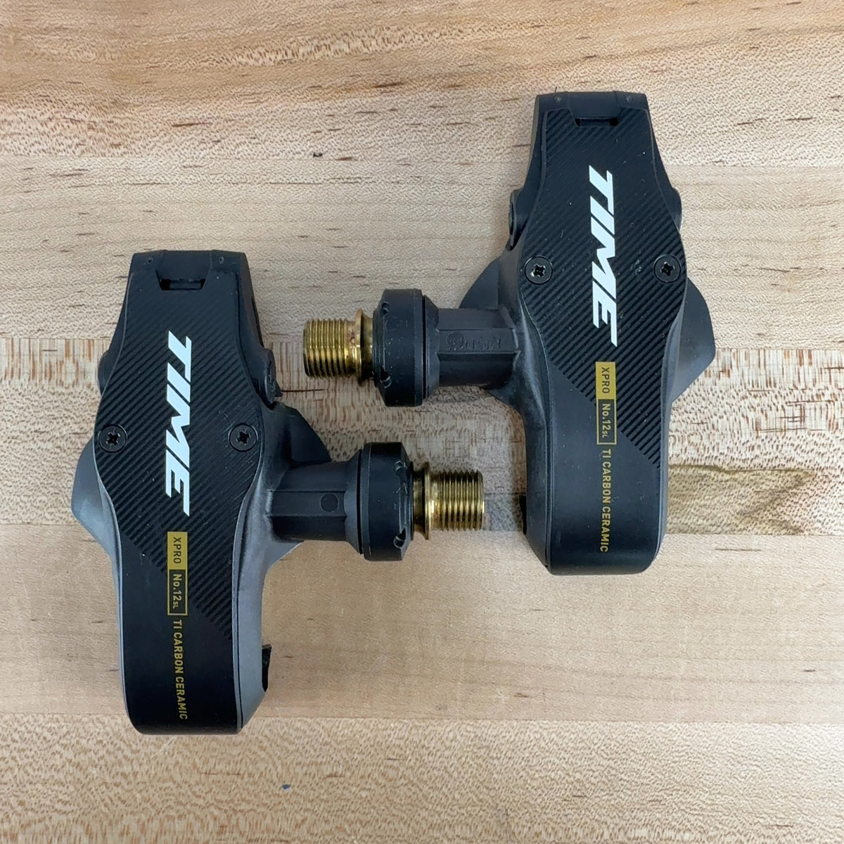 Low Mile! Time XPRO 12 SL Gold Carbon Ceramic Clipless Road Bike Pedals 175g — photo 4 of 8