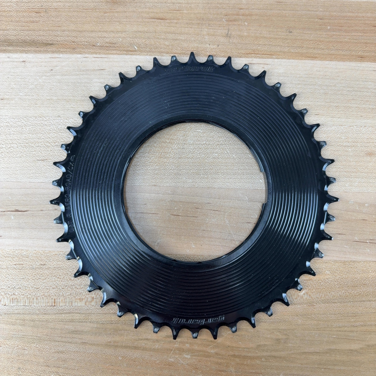 Light Use! Garbaruk Aero Road/CX 46t Thread-Mount Black Alloy 1x  Chainring 135g — photo 3 of 5