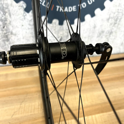 Low Mile! HED Jet RC5 Black Carbon/Alloy Tubeless Rim Brake Wheelset