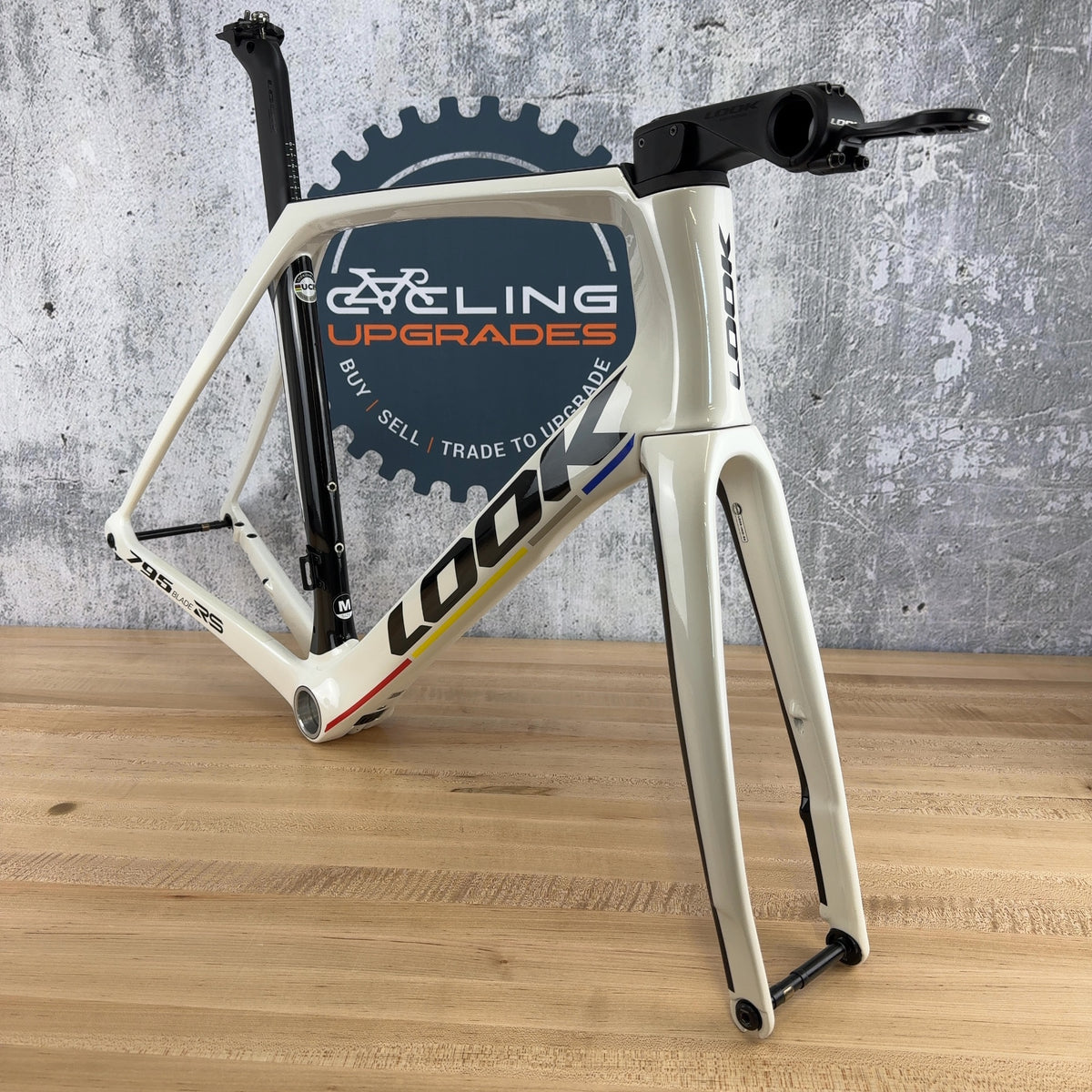 Low Mile! 2021 Look 795 Blade RS Disc Medium White Carbon Road Bike Frameset
