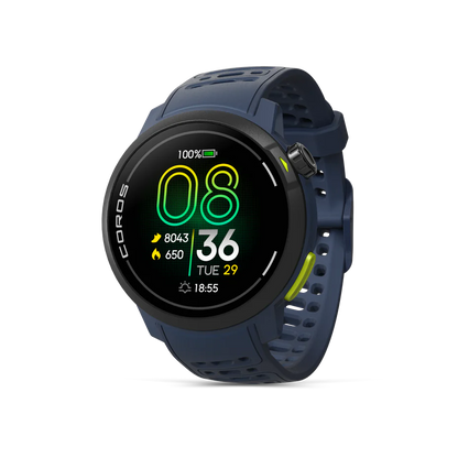 New! Coros Pace Pro GPS Sport Watch Blue Silicone Band 49g