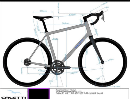 Mint! 2022 Caletti Adventure Road 59cm Titanium Disc Frameset 700c Enve Chris King