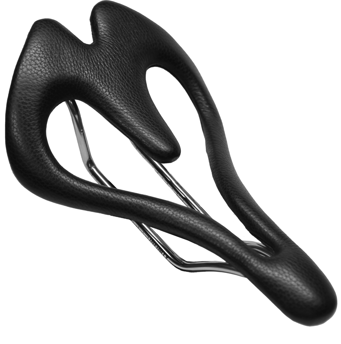 New! Infinity Elite E2 Black Leather 7x7mm Stainless Rails Comfort Bike Saddle