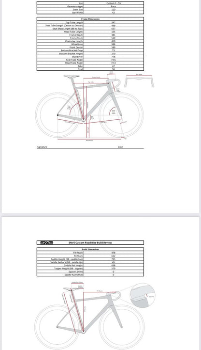 Low Mile! 2023 Enve Custom Road 55cm Carbon Disc Frameset 700c 2246g