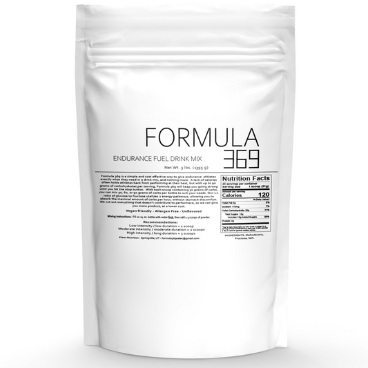 Formula 369 Endurance Fuel Drink Mix 3lb Bag 45 Scoops for Cycling/Endurance Sports