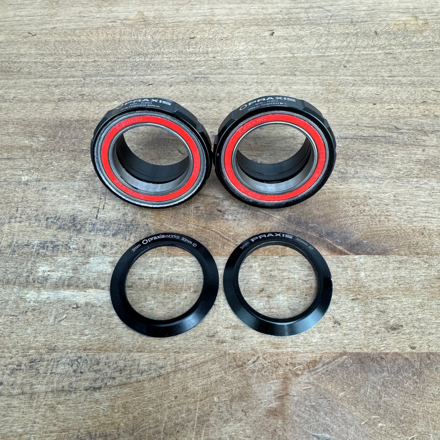 PraxisWorks M30-THRU 30mm Spindle BSA Threaded Ceramic Bike Bottom Bracket 82g