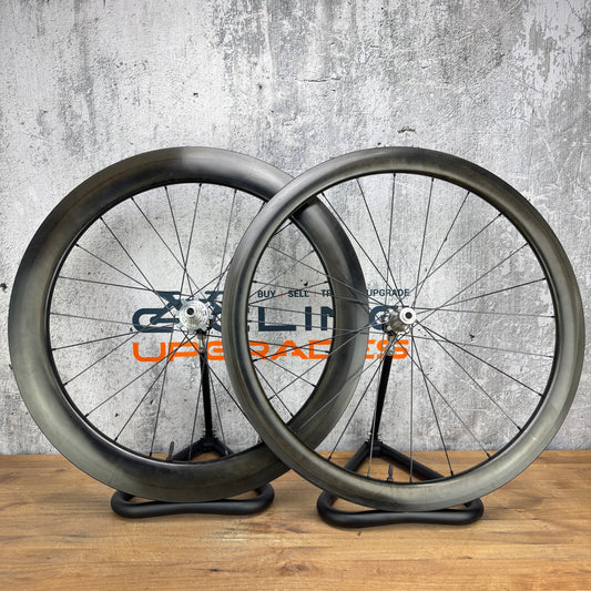 Low Mile! Industry Nine i9 i9.45/i9.65 Carbon Tubeless Silver Hubs Wheelset 700c