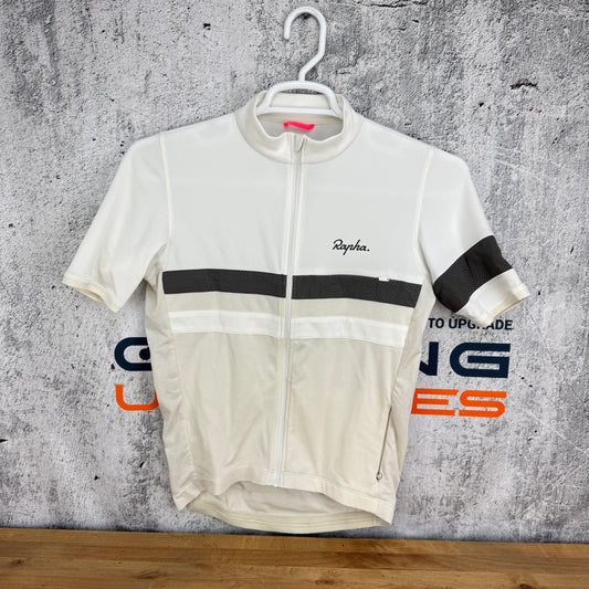 Light Use! Rapha Brevet Lightweight Medium Short Sleeve Off White Cycling Jersey