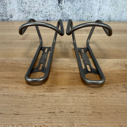 Light Use! Silca Sicuro V2 Silver Pair Titanium Bike Water Bottle Cages 60g