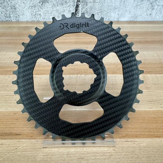 Ridden Once! Digirit Carbon 40t 1x Bike Chainring 86g fits Sram 3-Bolt DM