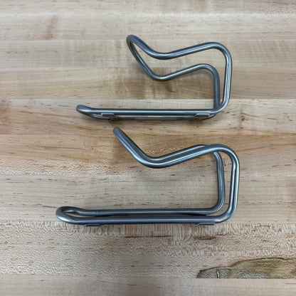 Light Use! Silca Sicuro V2 Silver Pair Titanium Bike Water Bottle Cages 60g