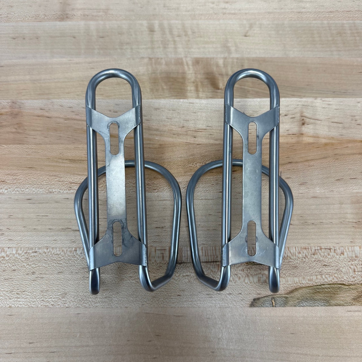 Light Use! Silca Sicuro V2 Silver Pair Titanium Bike Water Bottle Cages 60g