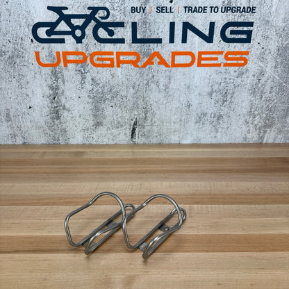 Ridden Once! King Cage Cycling Bike Pair Titanium Water Bottle Cages 55g