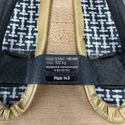 Berk Ploh 143mm 7x9mm Rails Padded Gold Carbon Lightweight Bike Saddle 100g