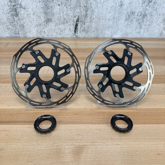 Ridden Once! SRAM Paceline X Center Lock 160/160mm Disc Brake Bike Rotors 265g