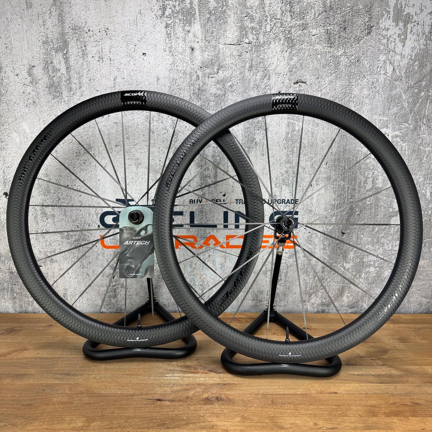 New! Scope Artech 4.G Carbon Disc Tubeless Hookless Gravel Wheelset 700c 1150g