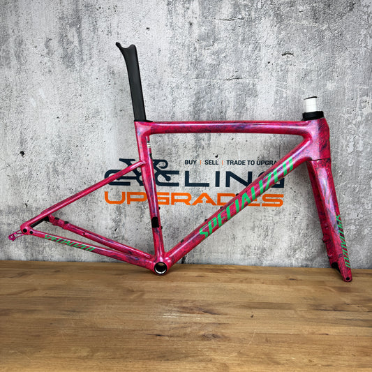 Low Mile Specialized Tarmac SL8 Pro 52cm Pink Dolomite Disc Brake Frameset 1510g