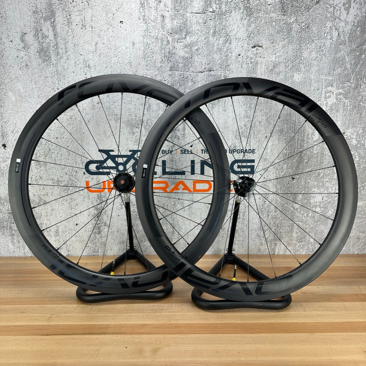 Low Mile! Roval Rapide CL 50 Carbon Tubeless Disc Brake Bike Wheelset 700c 1496g
