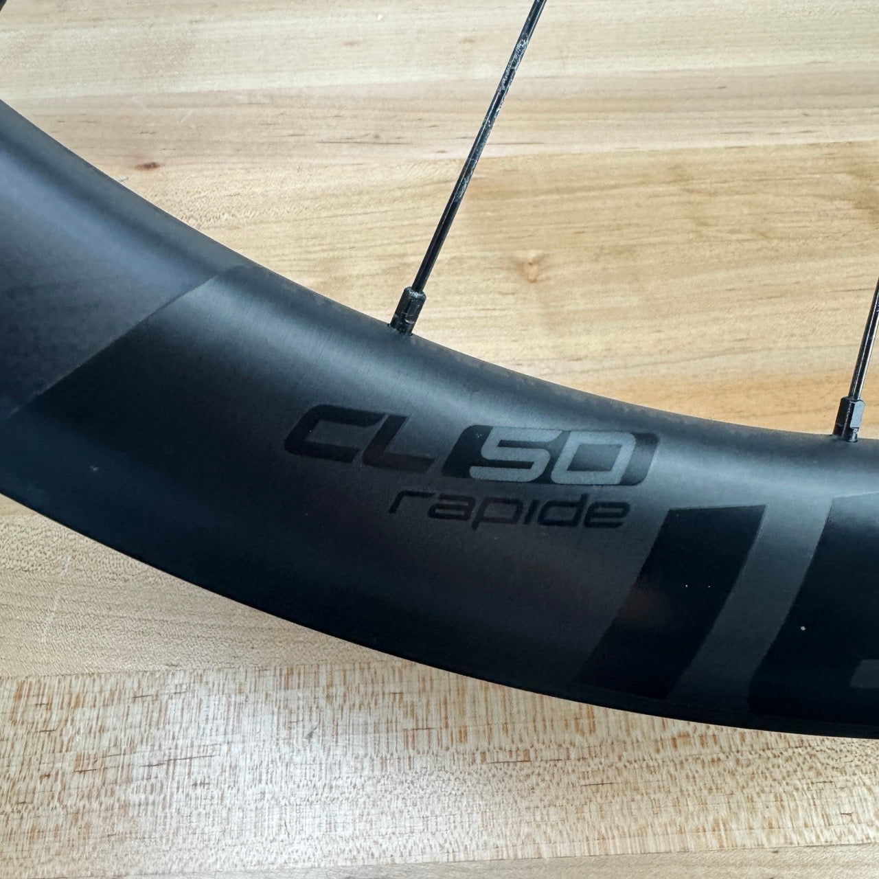 Low Mile! Roval Rapide CL 50 Carbon Tubeless Disc Brake Bike Wheelset 700c 1496g