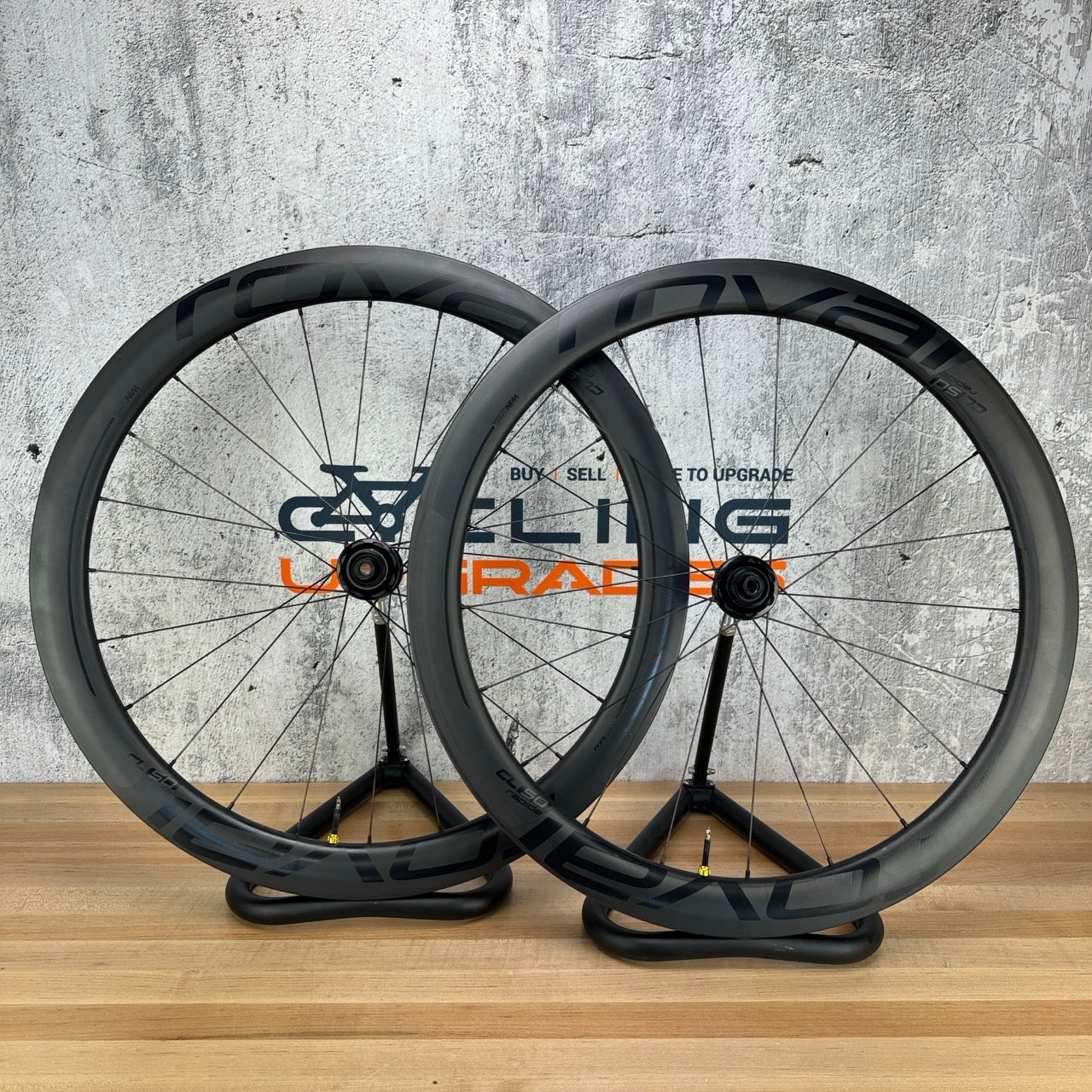 Low Mile! Roval Rapide CL 50 Carbon Tubeless Disc Brake Bike Wheelset 700c 1496g