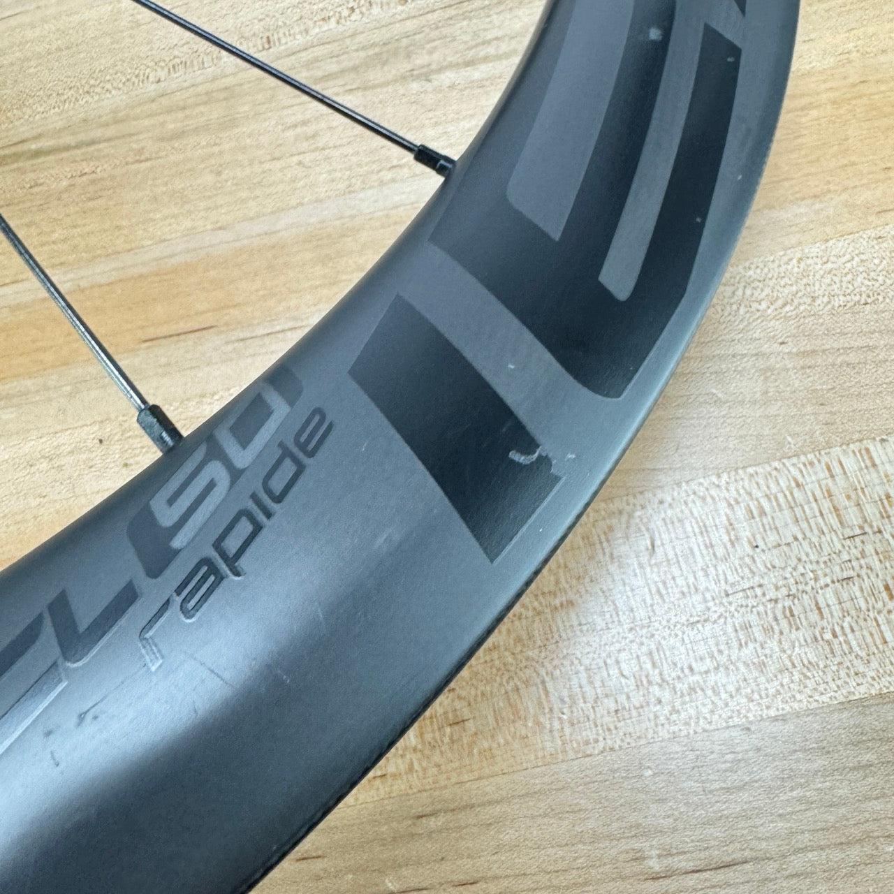 Low Mile! Roval Rapide CL 50 Carbon Tubeless Disc Brake Bike Wheelset 700c 1496g