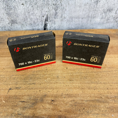 New! Bontrager 700c x 18-23c 60mm Presta Valve Stem Tube Quantity 2