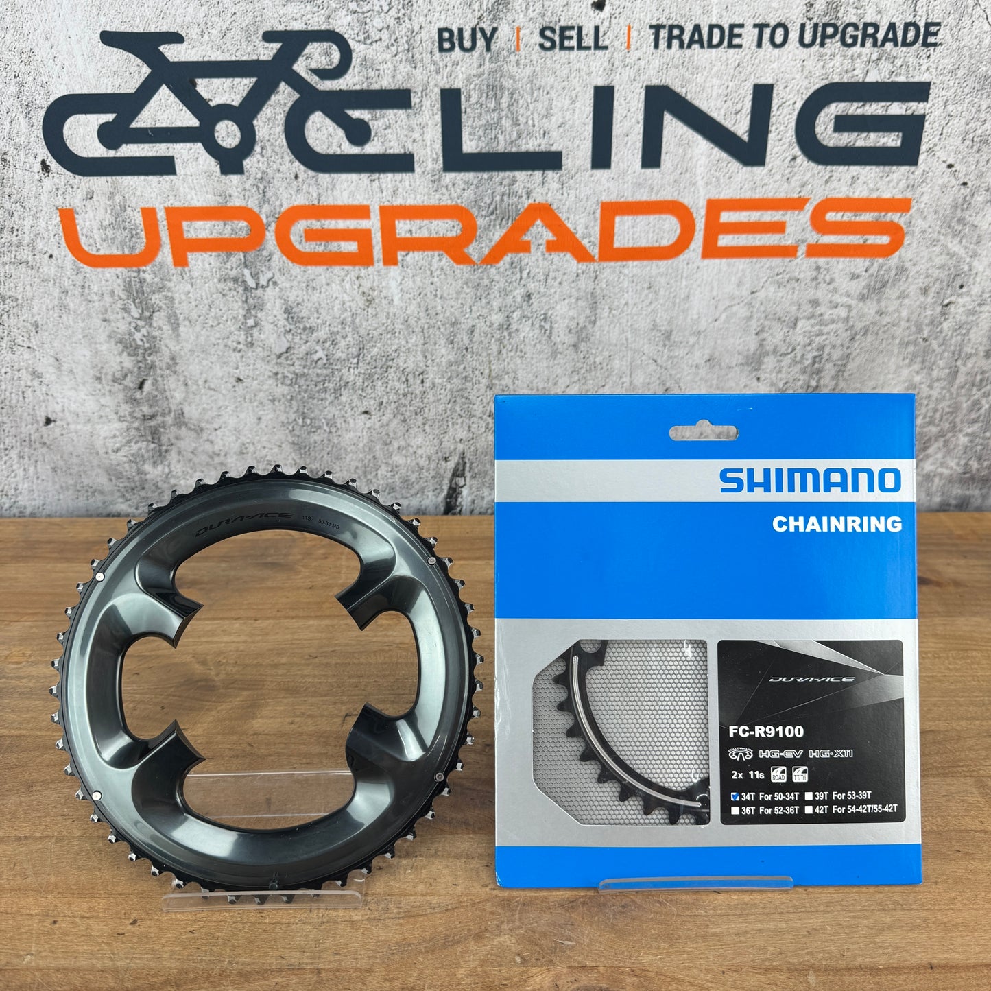 Shimano fits Dura-Ace FC-R9100 50/34t 11-Speed Bike Chainring Set 124g